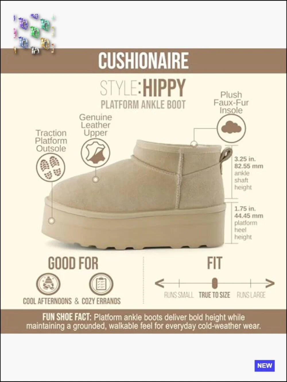 Genuine Suede Platform Ankle Boots Faux Fur Lining Memory Foam Slip-On Winter